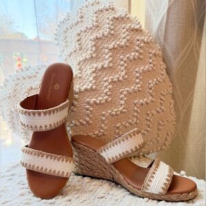 Tommy Bahama Sakura Espadrille Wedge in Natural/Tan/White Sz 8.5